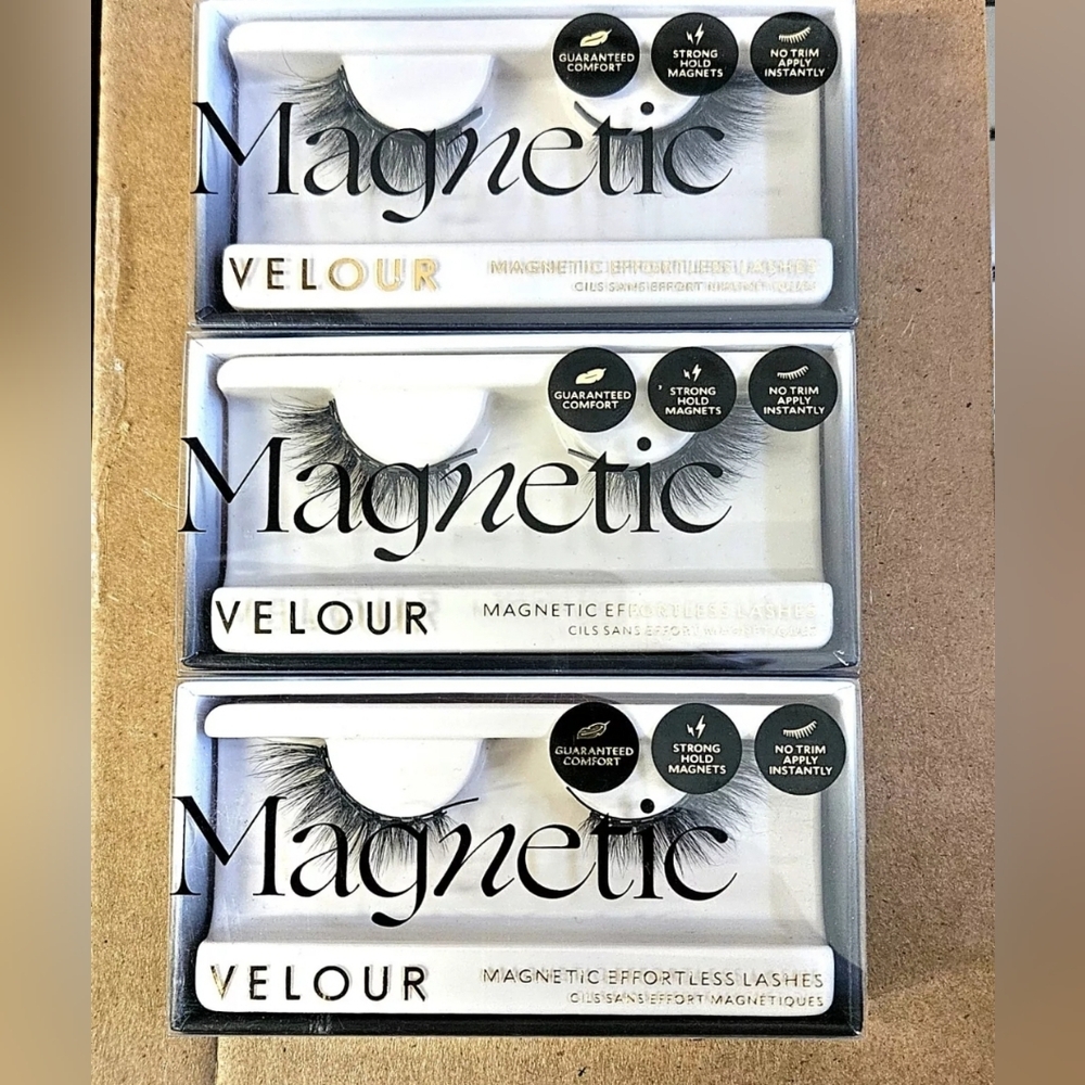 3 Sets Velour Magnetic Lashes OPPOSITES ATTRACT Reusable, FREE TUBE LASH & GO!